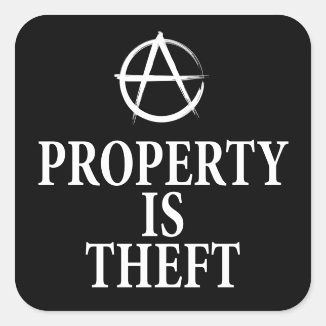 Sticker Carré Citation anarchique (Devant)