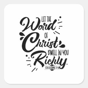 Sticker Carré Citation biblique