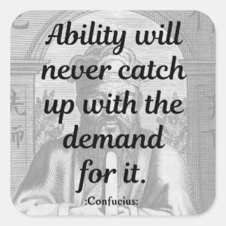 Sticker Carré Citation Confucius