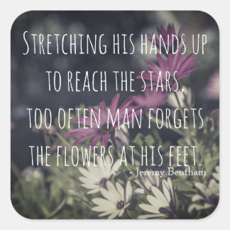 Sticker Carré Citation Inspirant Jeremy Bentham