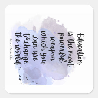 Sticker Carré Citation inspirée sur l'éducation