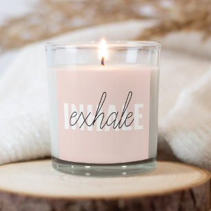 Sticker Carré Citation moderne Pastel Pink Inhale Exhale