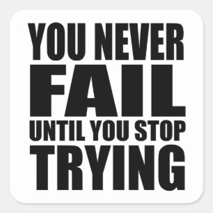 Sticker Carré Citation motivationnelle réussie