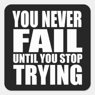 Sticker Carré Citation motivationnelle réussie