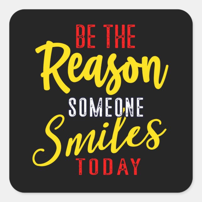 Sticker Carré Citation Positive Inspirationnelle À La Hauteur D' (Devant)