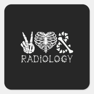 Sticker Carré Citation radiologue Rad Tech Radiologie X-Ray Xray