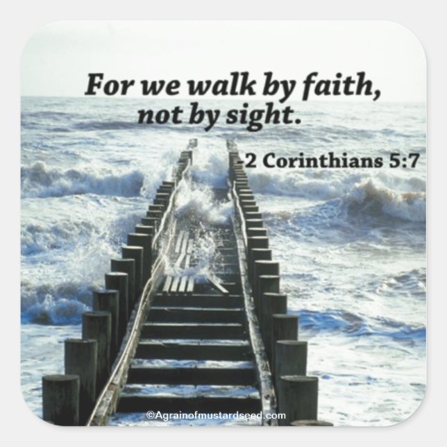 Sticker Carré Citations bibliques (Devant)