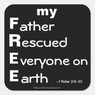 Sticker Carré Citations chrétiennes