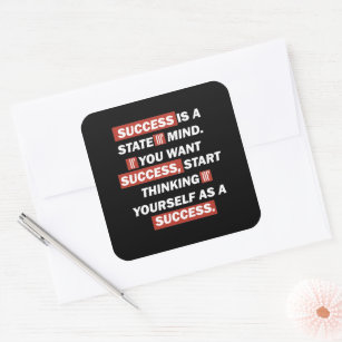 Sticker Carré citations motivationnelles pour la réussite