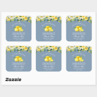Citrons floraux Dusty Blue Limoncello Mariage