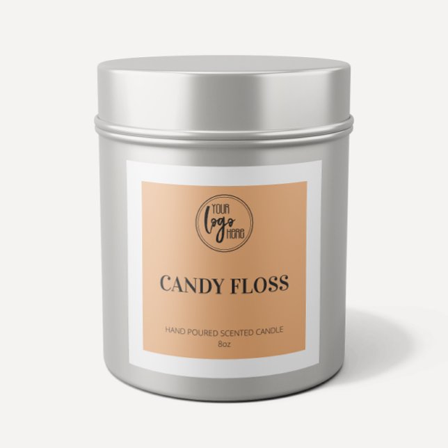 Sticker Carré Citrouille Carré épices Bordure votre logo Étiquet (Créateur téléchargé)