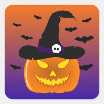 Citrouille d’Halloween Jack o’ Casquette de sorciè