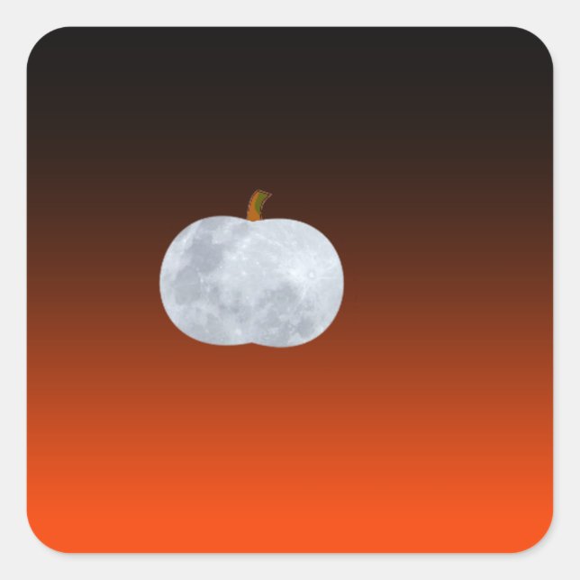 Sticker Carré Citrouille Moon (Devant)