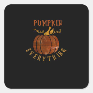 Sticker Carré Citrouille Tout l'amour Automne Citrouille épices