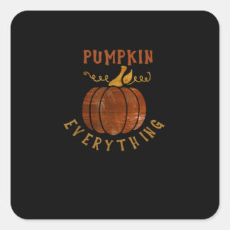 Sticker Carré Citrouille Tout l'amour Automne Citrouille épices