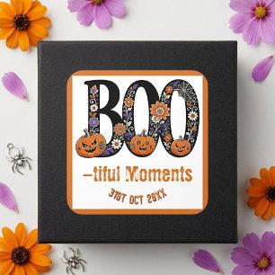 Sticker Carré Citrouilles Boo-tiful Moments Envoûtante Flore Vio