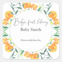 Citrus - Ex-libris pour Baby Shower, livres pour b