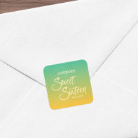 Citrus Vert & Orange Gradient Sweet 16 Anniversair