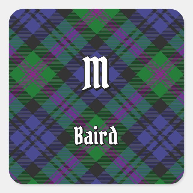 Sticker Carré Clan Baird Tartan (Devant)