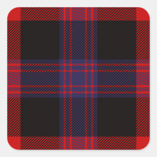 Sticker Carré Clan Brown Tartan