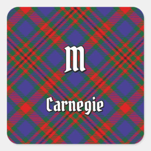 Sticker Carré Clan Carnegie Tartan