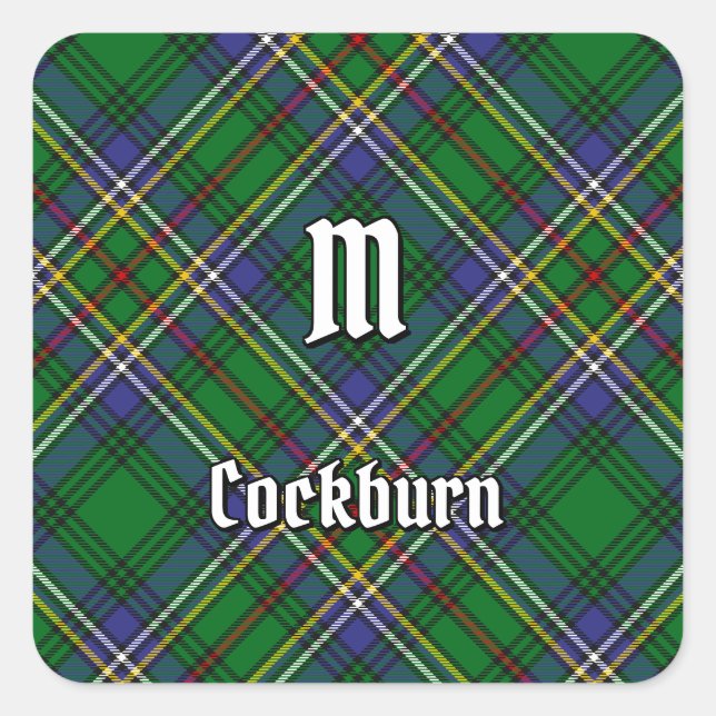 Sticker Carré Clan Cockburn Tartan (Devant)