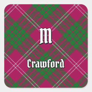Sticker Carré Clan Crawford Tartan