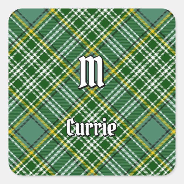 Sticker Carré Clan Currie Tartan (Devant)