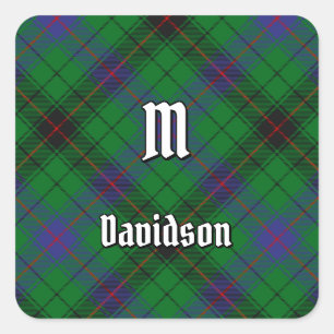 Sticker Carré Clan Davidson Tartan