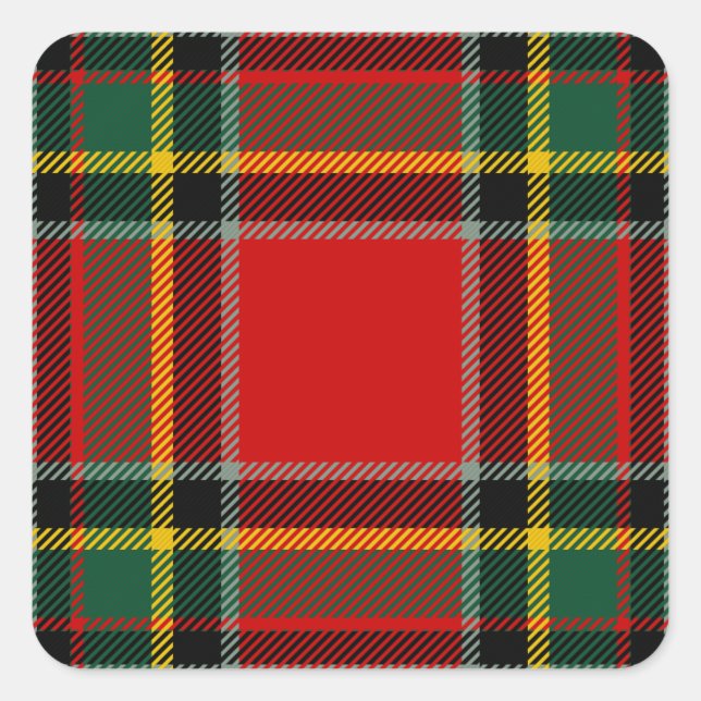 Sticker Carré Clan Gillespie Tartan (Devant)