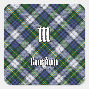 Sticker Carré Clan Gordon habillé Tartan