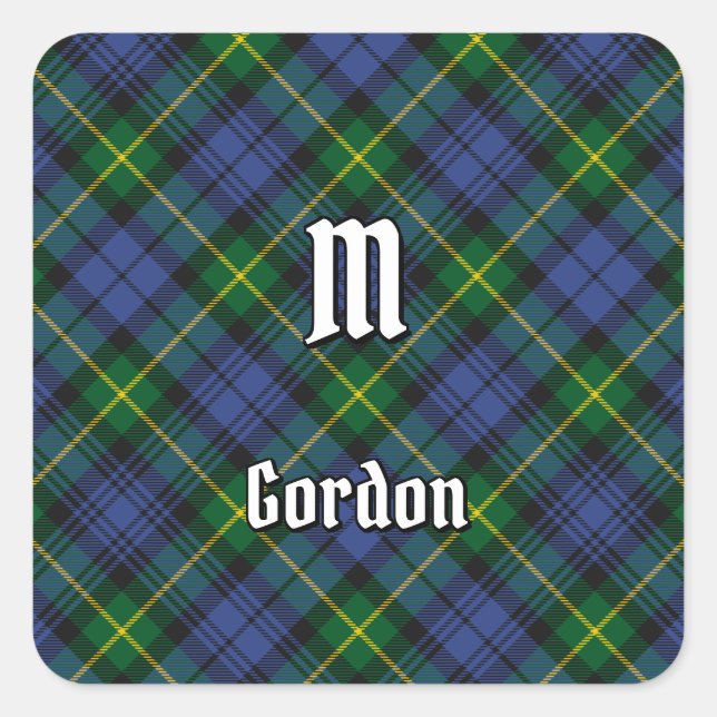 Sticker Carré Clan Gordon Tartan (Devant)