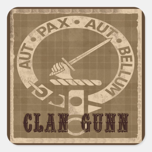 Sticker Carré Clan Gunn (Devant)