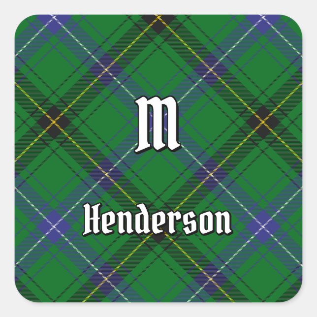 Sticker Carré Clan Henderson Tartan (Devant)