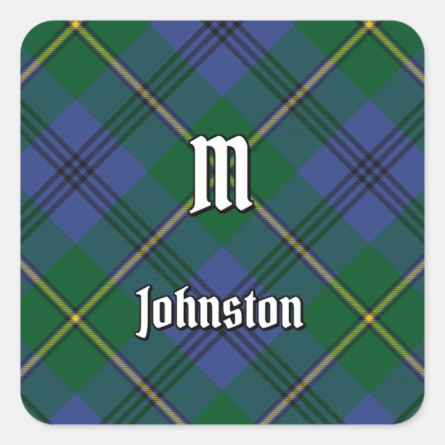 Sticker Carré Clan Johnston Tartan (Devant)