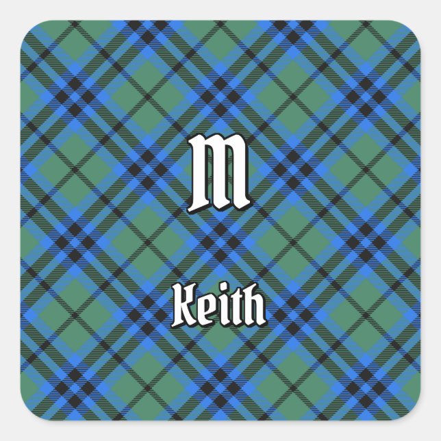 Sticker Carré Clan Keith Tartan (Devant)