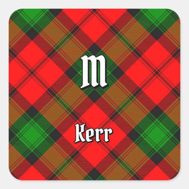 Sticker Carré Clan Kerr Tartan (Devant)