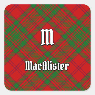 Sticker Carré Clan MacAlister de Glenbarr Tartan