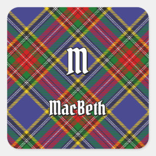 Sticker Carré Clan MacBeth Tartan