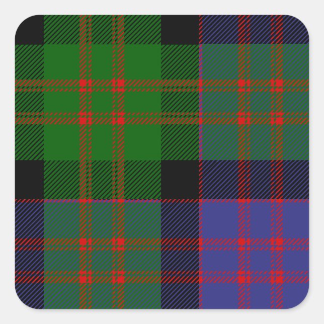 Sticker Carré Clan MacDonald Tartan (Devant)