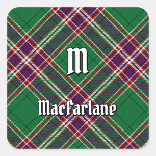 Sticker Carré Clan MacFarlane Chasse moderne Tartan