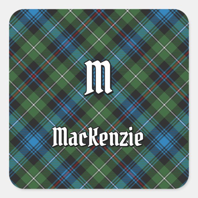 Sticker Carré Clan MacKenzie Tartan (Devant)