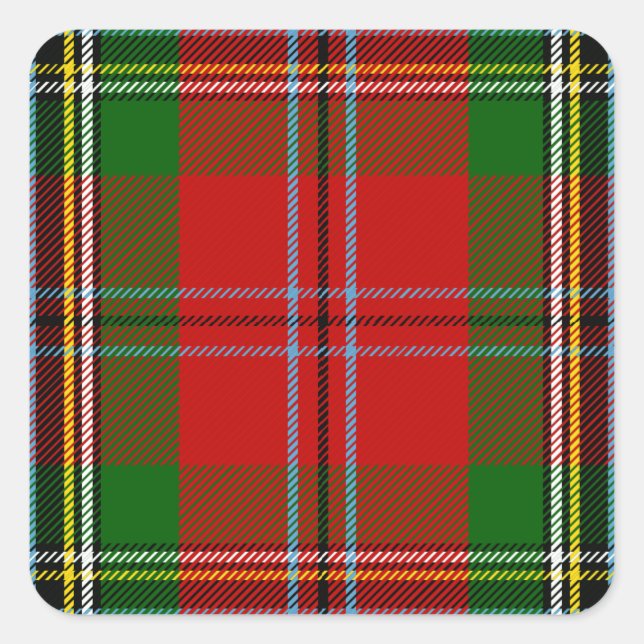 Sticker Carré Clan MacLean De Duart Tartan (Devant)