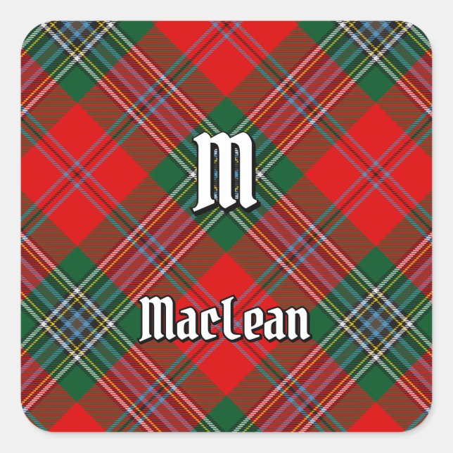 Sticker Carré Clan MacLean Tartan (Devant)