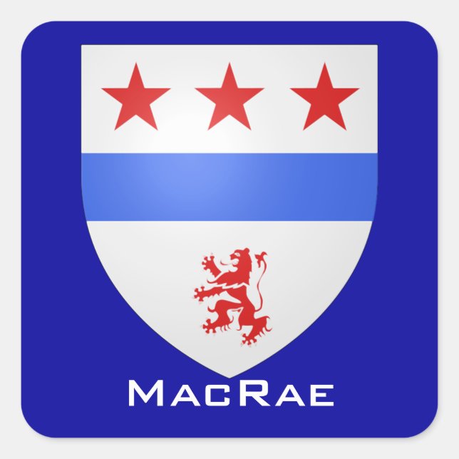 Sticker Carré Clan MacRae Shield (Devant)