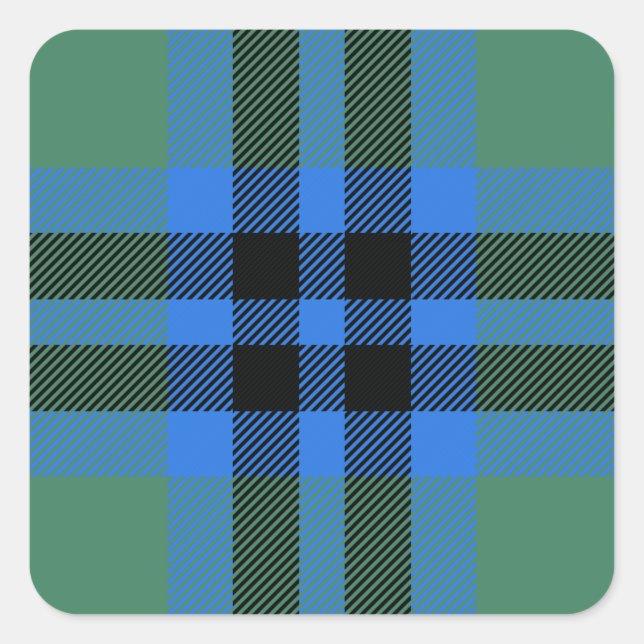 Sticker Carré Clan Marshall Tartan (Devant)