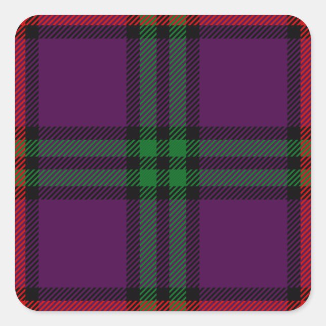 Sticker Carré Clan Montgomery Tartan (Devant)