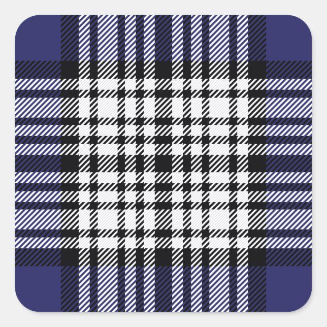 Sticker Carré Clan Napier Tartan (Devant)
