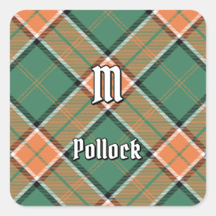 Sticker Carré Clan Pollock Tartan