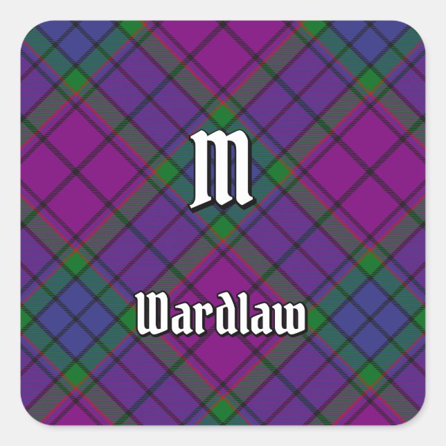 Sticker Carré Clan Wardlaw Tartan (Devant)